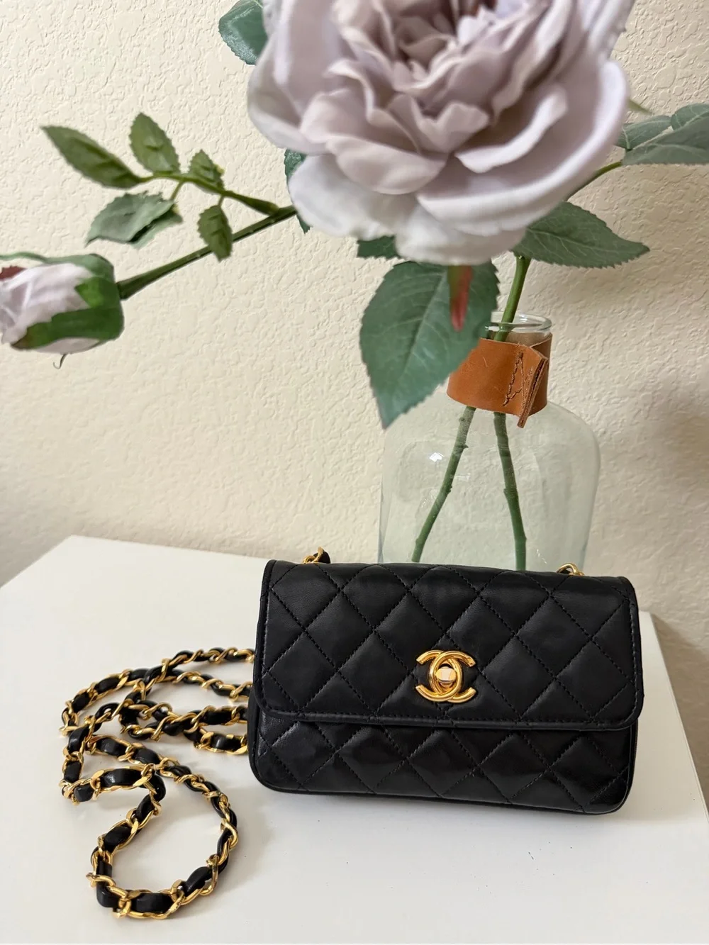 Chanel Black Mini Matelasse Crossbody Bag